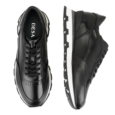 Clovis Siyah Erkek Deri Spor Ayakkabı