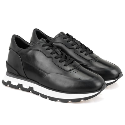 Clovis Siyah Erkek Deri Spor Ayakkabı