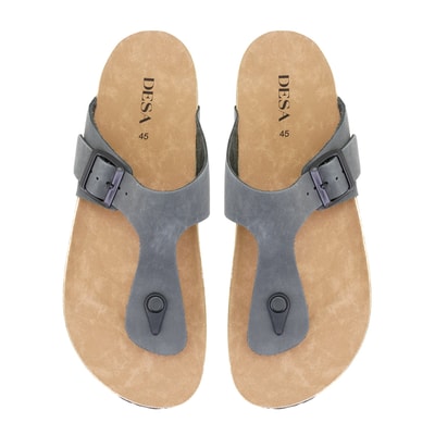 Cole Gri Erkek Nubuk Terlik