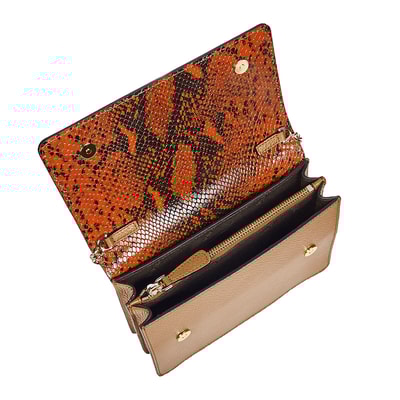 Conda Kadın Yılan Baskılı Deri Omuz Askılı Çanta