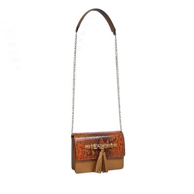 Conda Kadın Yılan Baskılı Deri Omuz Askılı Çanta