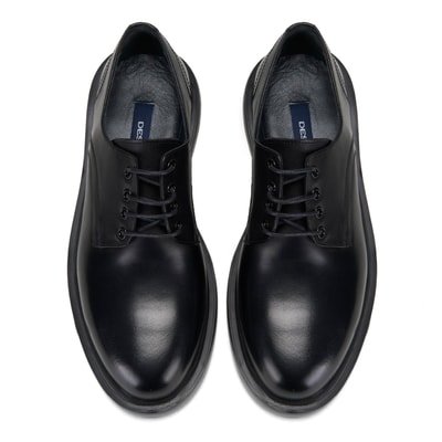 Coral Siyah Erkek Günlük Deri Ayakkabı