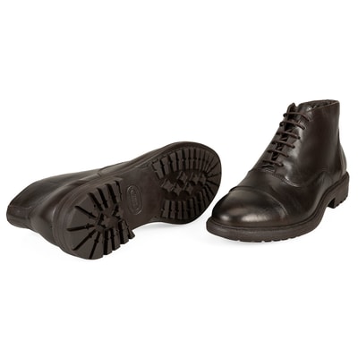 Corey Kahve Erkek Fermuarlı Deri Bot