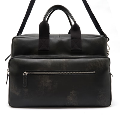Cort Siyah Erkek Deri Seyahat Çantası