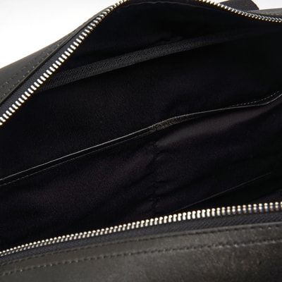 Cort Siyah Erkek Deri Seyahat Çantası