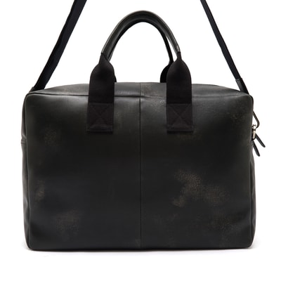 Cort Siyah Erkek Deri Seyahat Çantası