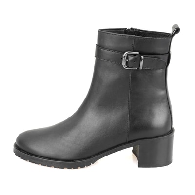 Cosa Siyah Kadın Fermuarlı Deri Bot