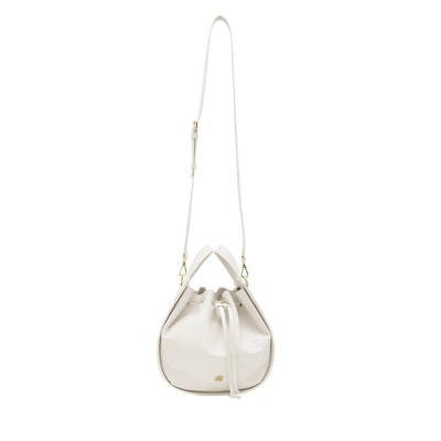 Cosmos Beyaz Kadın Deri El Çantası