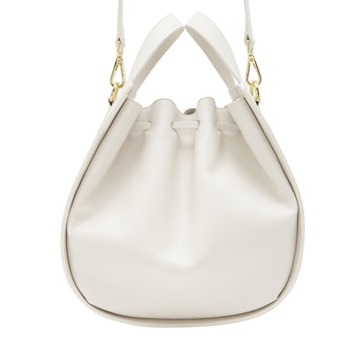 Cosmos Beyaz Kadın Deri El Çantası