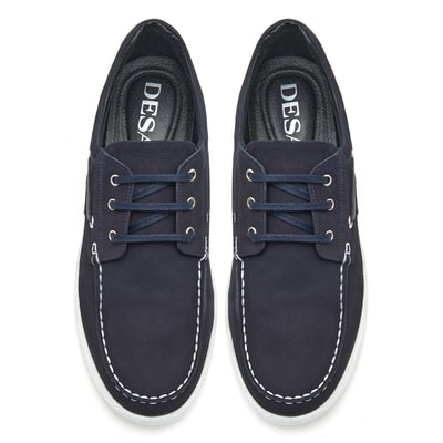 Costello Lacivert Erkek Nubuk Deri Günlük Ayakkabı