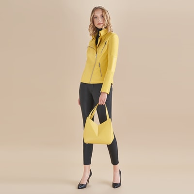 Cristina Kadın Deri Biker Ceket