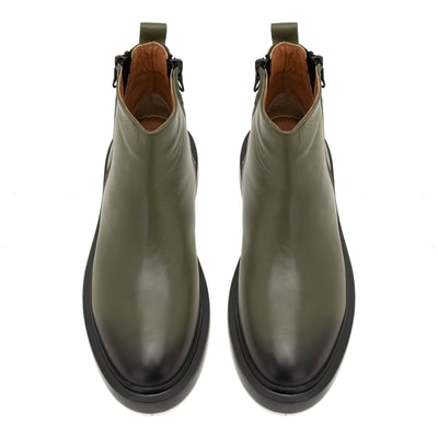 Dalila Yeşil Erkek Deri Bot