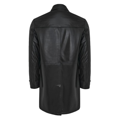 Damian Siyah Erkek Deri Kaban