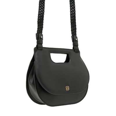 Damian Siyah Kadın Deri El Çantası