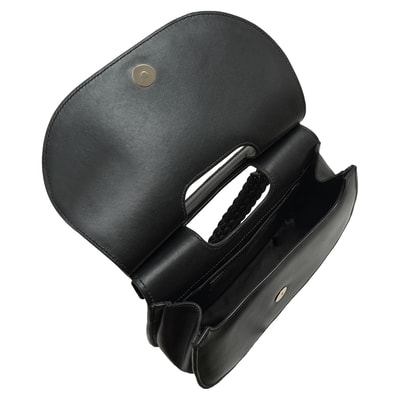 Damian Siyah Kadın Deri El Çantası