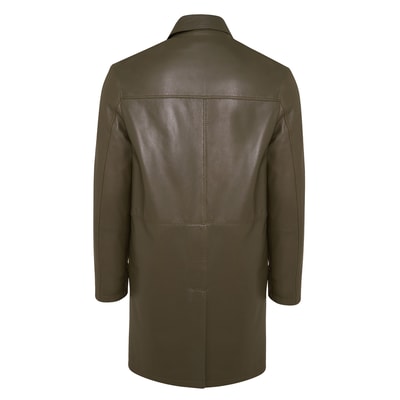 Damian Yeşil Erkek Deri Kaban