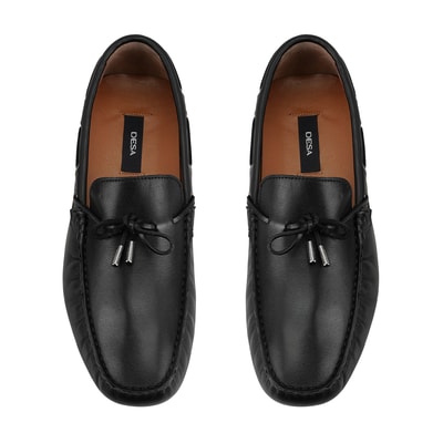 Damien Siyah Erkek Deri Loafer