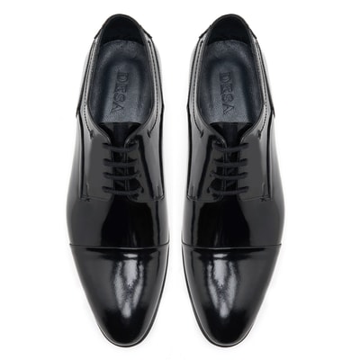 Danio Siyah Erkek Rugan Deri Klasik Ayakkabı