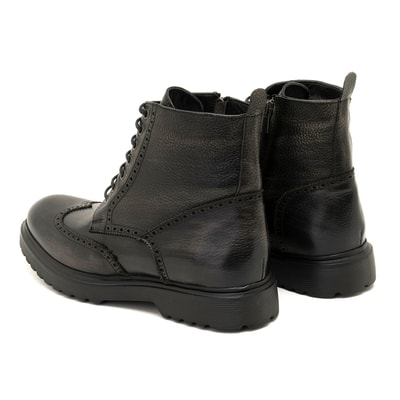 Daria Siyah Erkek Deri Bot