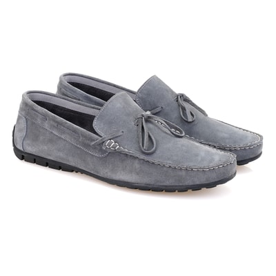 Daron Koyu Gri Erkek Süet Loafer