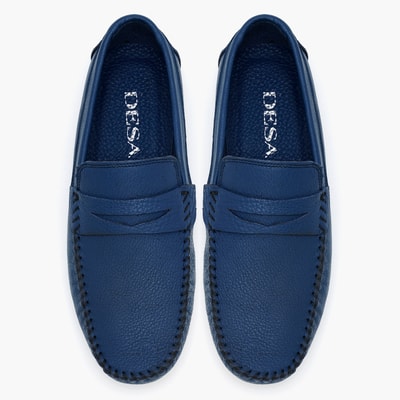 Dave Mavi Erkek Deri Loafer