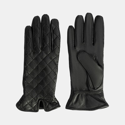 DESA - FY Siyah Kadın Kapitone Deri Eldiven