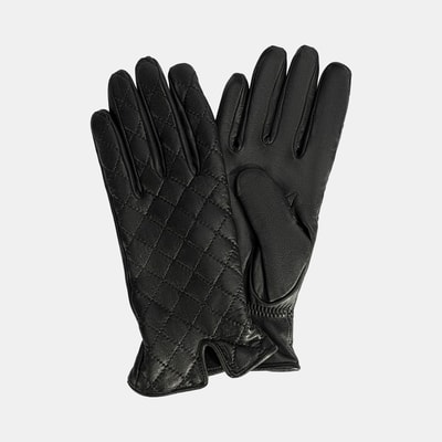 DESA - FY Siyah Kadın Kapitone Deri Eldiven