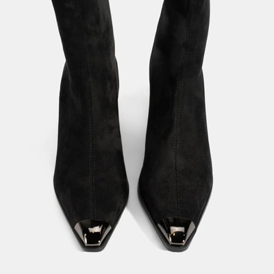 DESA Kadın Siyah Kalın Topuklu Stretch Çizme