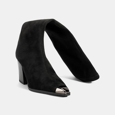 DESA Kadın Siyah Kalın Topuklu Stretch Çizme