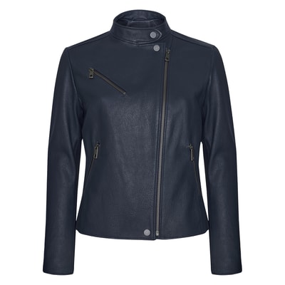 Destiny Lacivert Kadın Deri Ceket