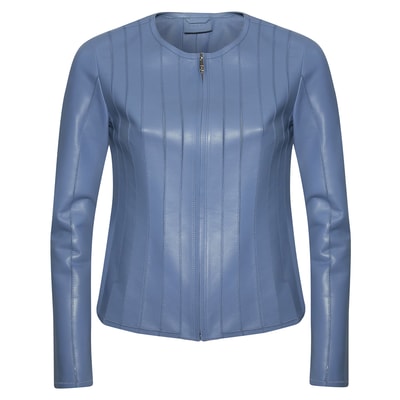 Deundria Kadın Fit Panelli Deri Ceket