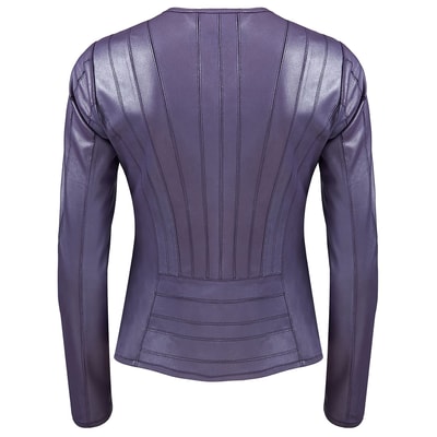 Deundria Kadın Fit Panelli Deri Ceket