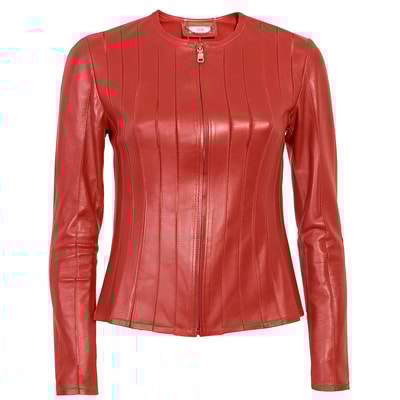 Deundria Kadın Panelli Fit Deri Ceket