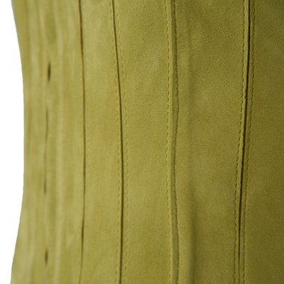 Deundria Yeşil Kadın Panelli Fit Süet Ceket