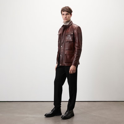 Dione Kahve Erkek Deri Mont