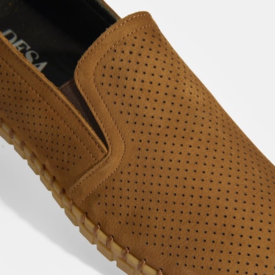 Dislina Taba Erkek Deri Slip-On Günlük Ayakkabı