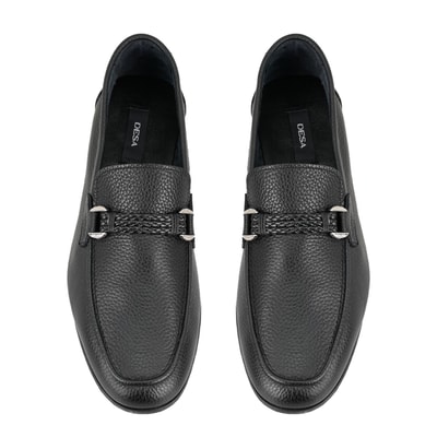 Drake Siyah Erkek Deri Loafer