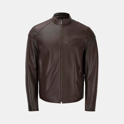 Dugan Kahve Erkek Deri Mont