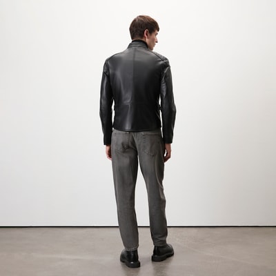 Dugan Siyah Erkek Deri Mont