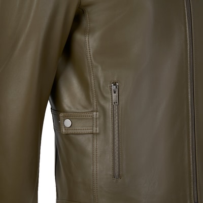 Dugan Yeşil Erkek Deri Mont