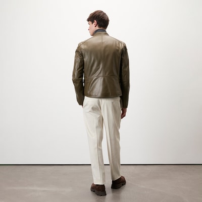 Dugan Yeşil Erkek Deri Mont