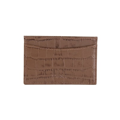 Dukinea Kahve Kadın Kroko Baskılı Deri Kartlık