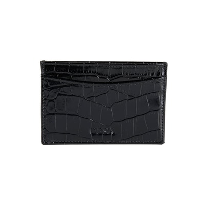 Dukinea Siyah Kadın Kroko Baskılı Deri Kartlık