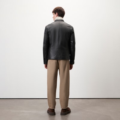 Dyami Siyah Erkek Deri Mont