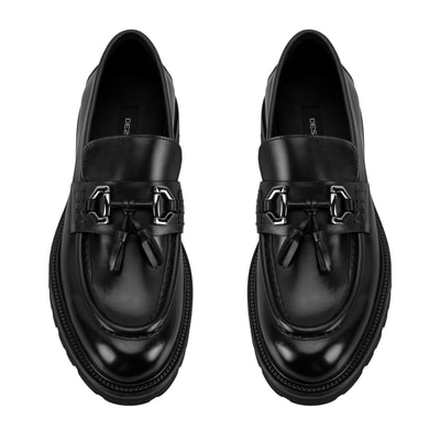 Edene Siyah Erkek Deri Loafer