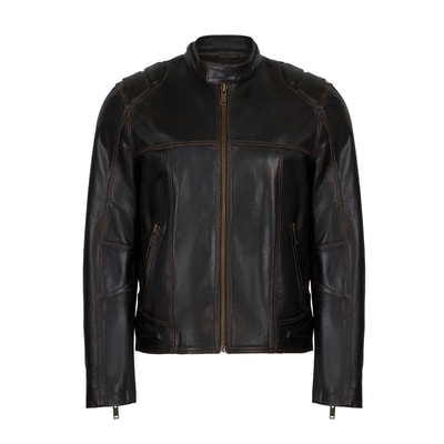 Edessa Gri Erkek Deri Mont