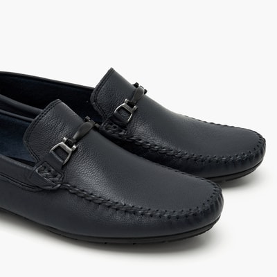 Edmond Lacivert Erkek Deri Loafer