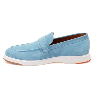Elisa Mavi Erkek Süet Deri Loafer