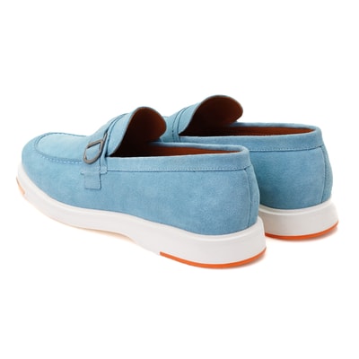 Elisa Mavi Erkek Süet Deri Loafer