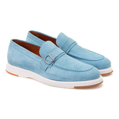 Elisa Mavi Erkek Süet Deri Loafer